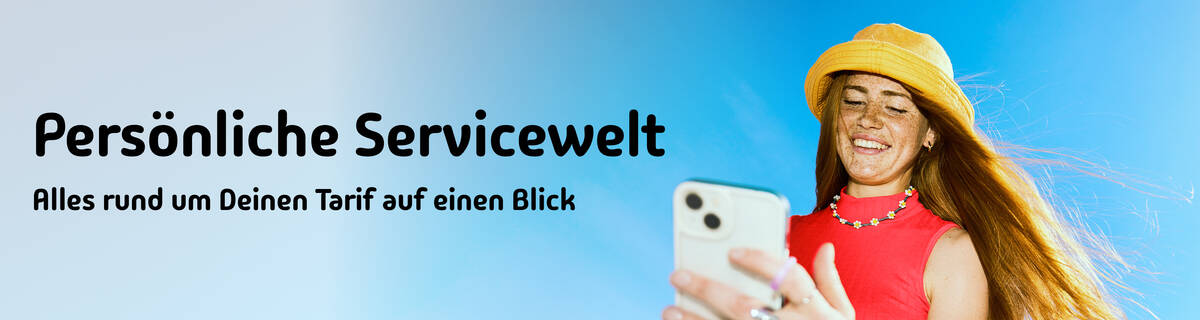 Persönliche Servicewelt, alles rund um Deinen Tarif auf einen Blick.