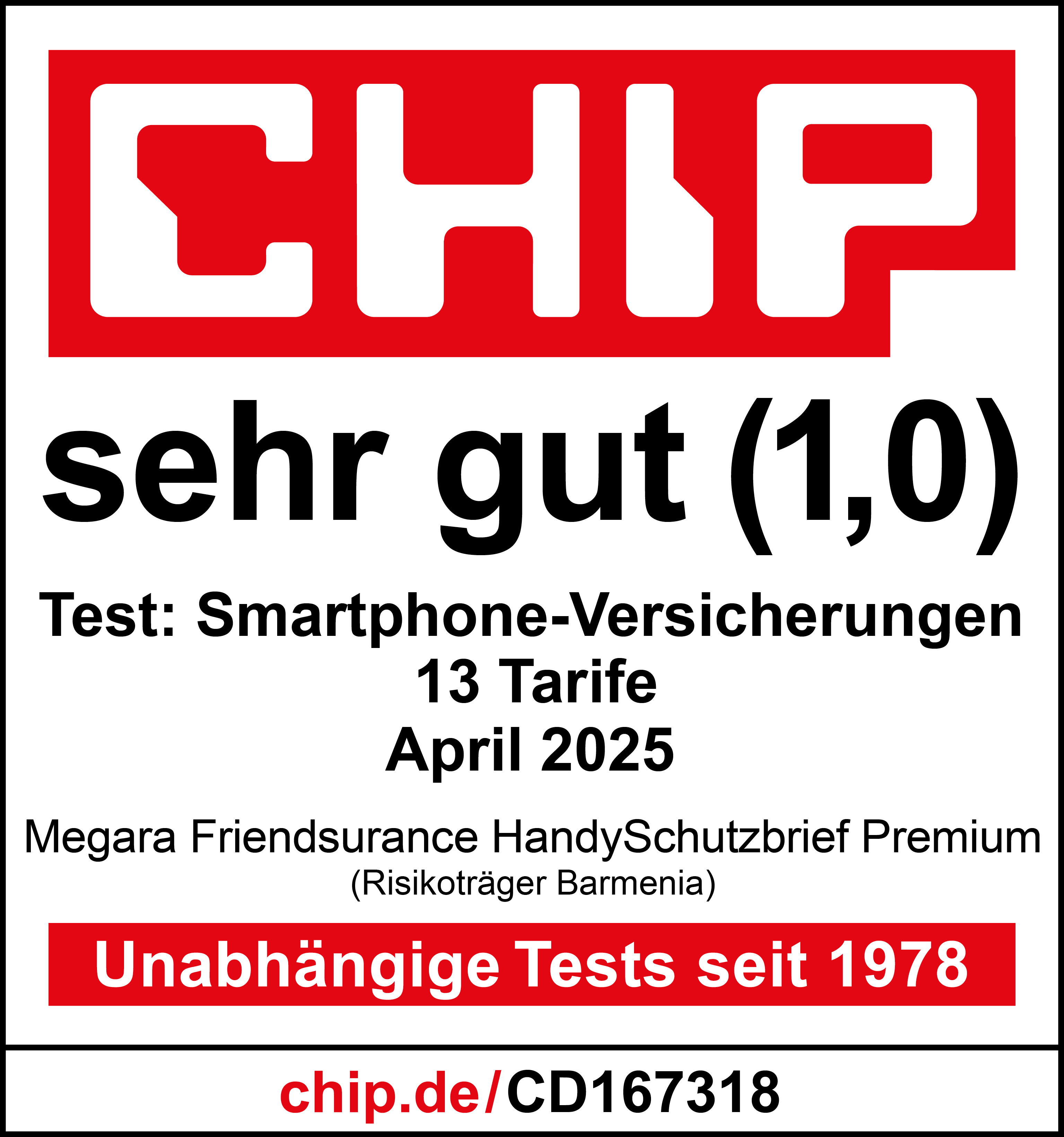 Auszeichnung: CHIP sehr gut