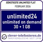 Siegel Günstigste Unlimited Flat - clever-telefonieren.de