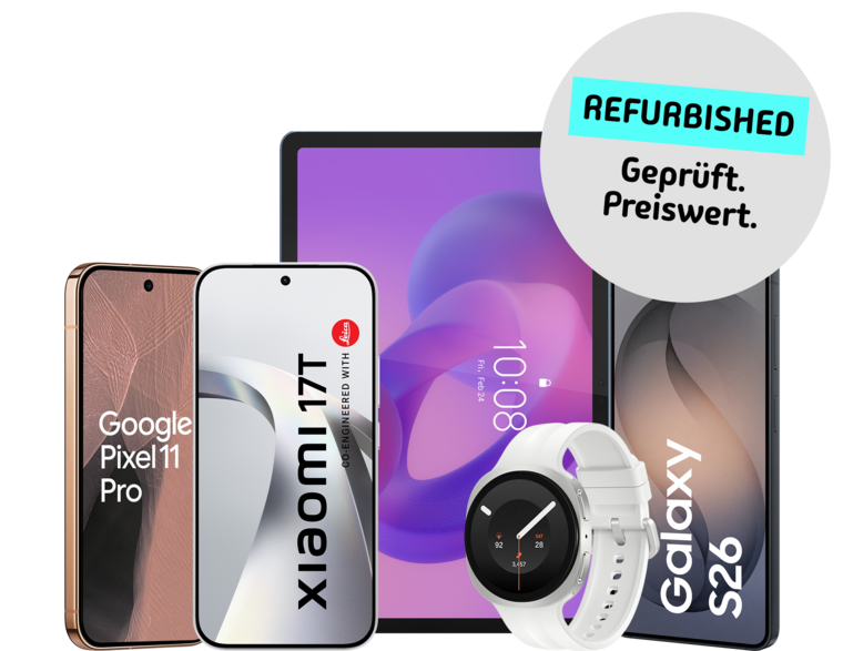 Jetzt eine große Auswahl an refurbished Handys und Tablets günstiger bei unlimited24 kaufen
